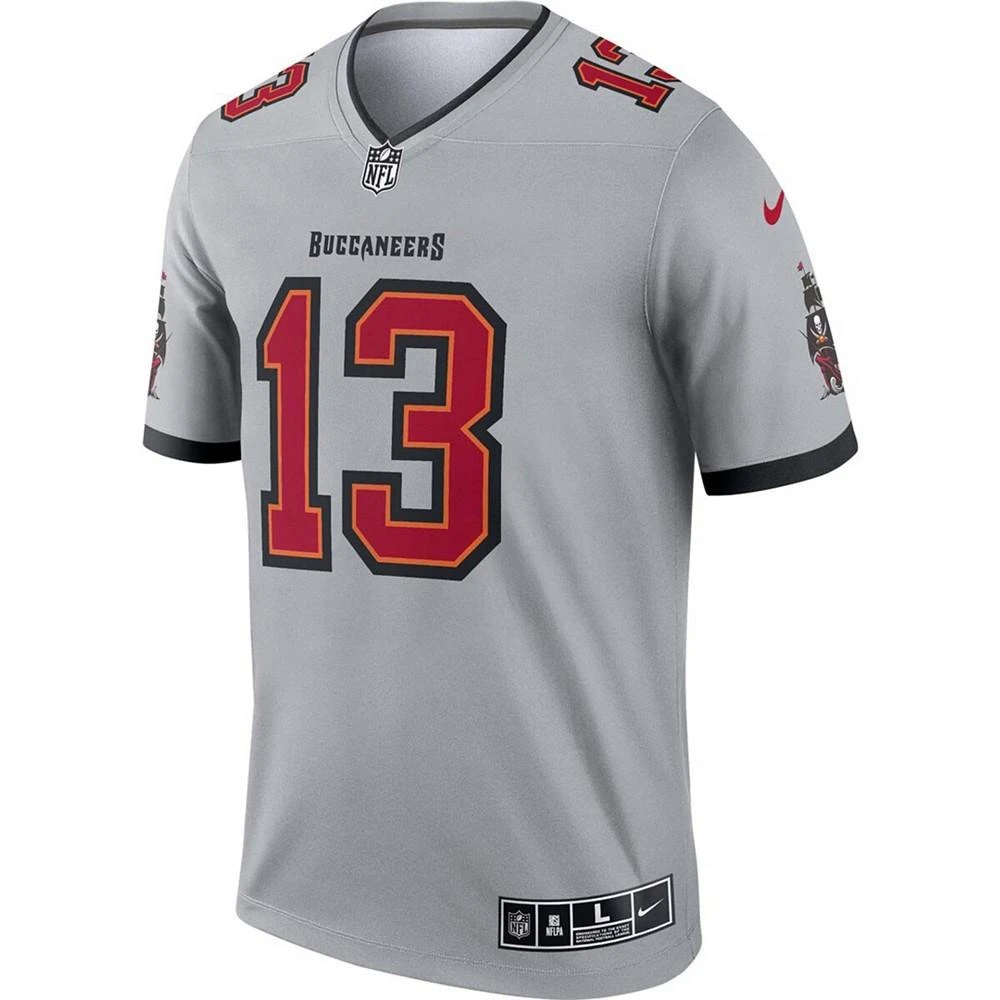 商品NIKE|Men's Mike Evans Gray Tampa Bay Buccaneers Inverted Legend Jersey,价格¥742,第3张图片详细描述