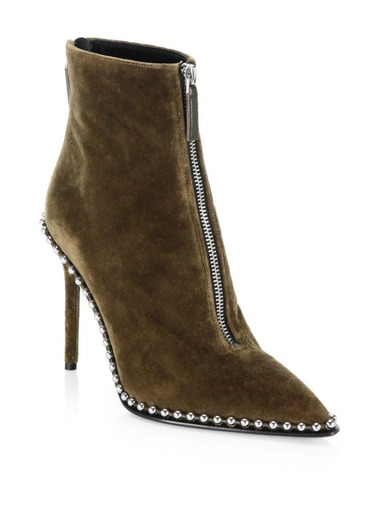商品Alexander Wang|Eri Velvet Studded Booties,价格¥2560,第1张图片