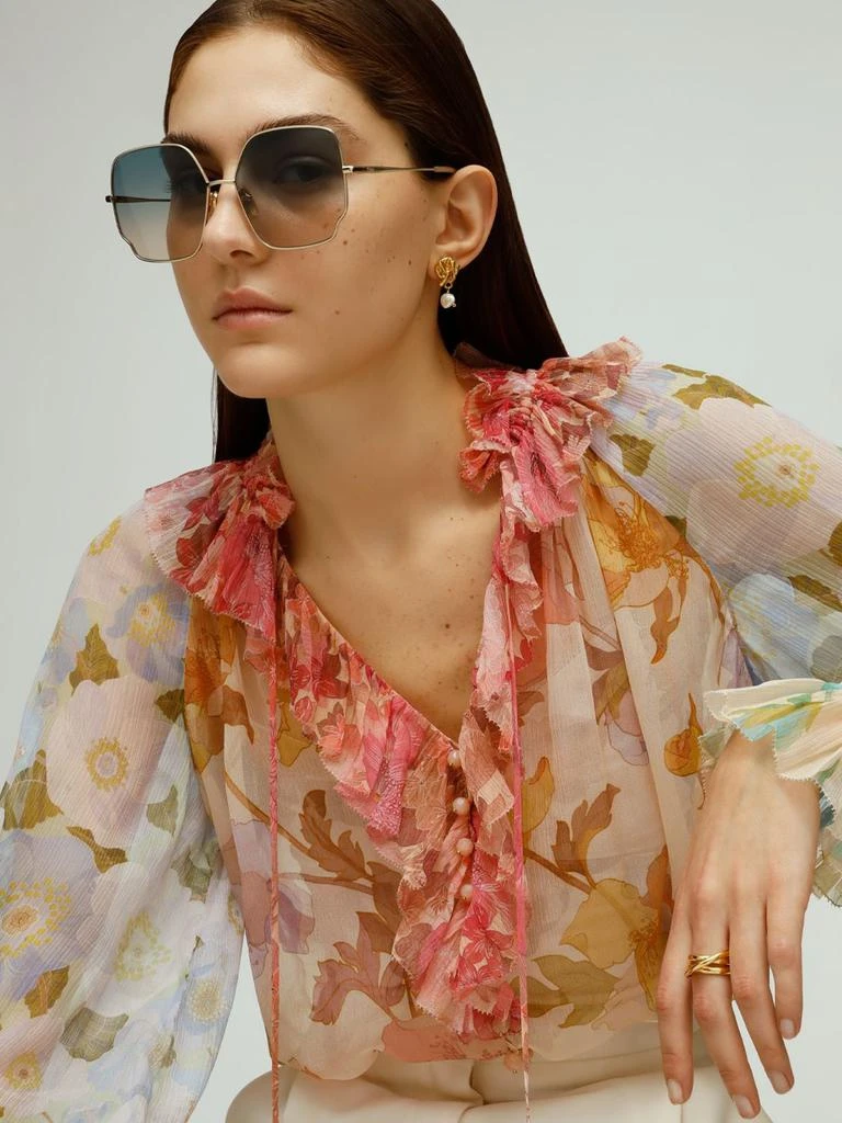 商品Chloé|Joni Squared Metal Sunglasses,价格¥2823,第1张图片详细描述