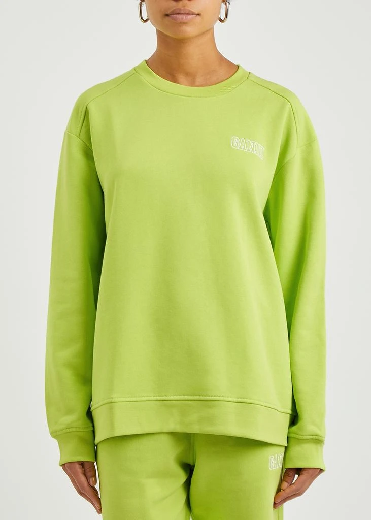 商品Ganni|Software neon green cotton-blend sweatshirt,价格¥722,第2张图片详细描述