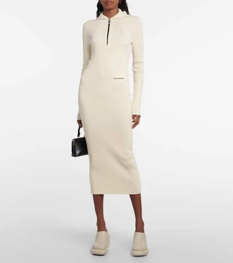 商品Jil Sander|羊毛混纺中长连衣裙,价格¥10415,第2张图片详细描述
