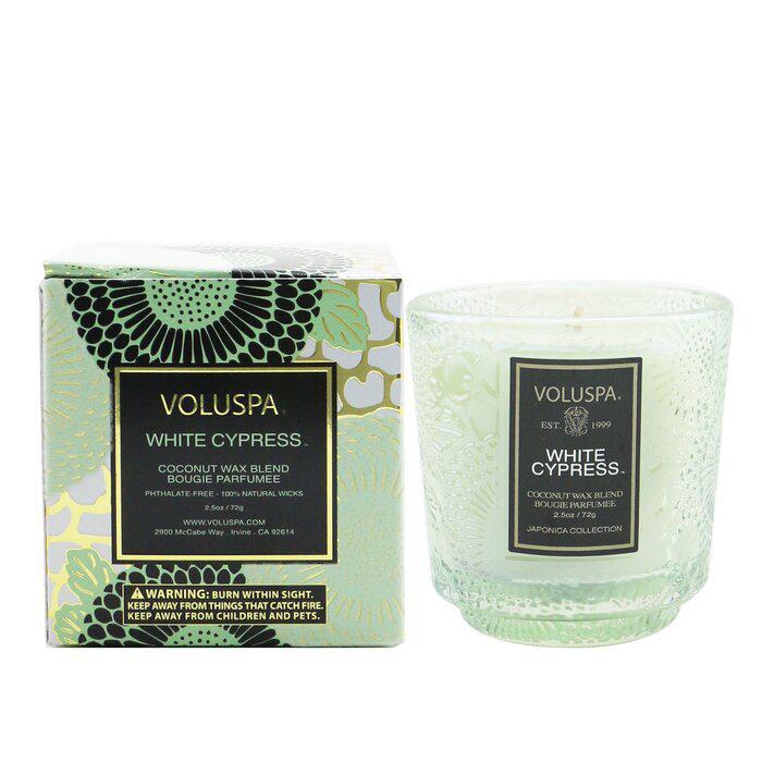 商品Voluspa|Voluspa 小浮雕蕾丝杯 - 白羽松 72g/2.5oz,价格¥138,第4张图片详细描述