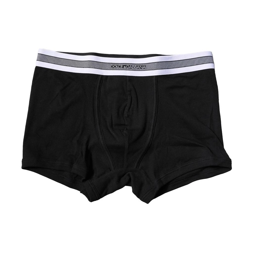商品Dolce & Gabbana|Dolce & Gabbana Black Cotton Stretch Regular Boxer Underwear,价格¥426,第4张图片详细描述