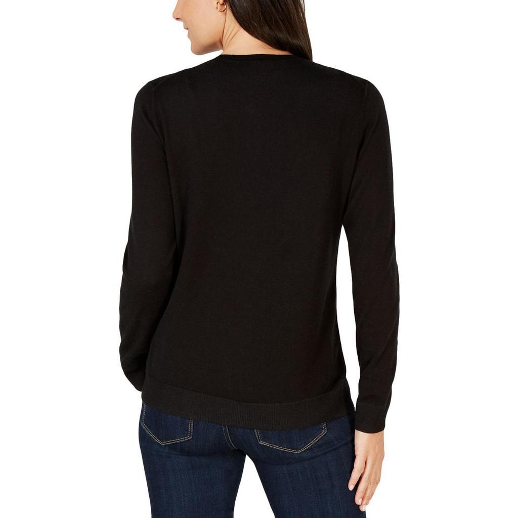 商品Karen Scott|Karen Scott Womens Floral Button Down Cardigan Sweater,价格¥132,第4张图片详细描述