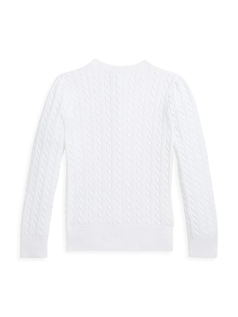 商品Ralph Lauren|Little Girl's & Girl's Cotton Cable-Knit Sweater,价格¥449,第3张图片详细描述