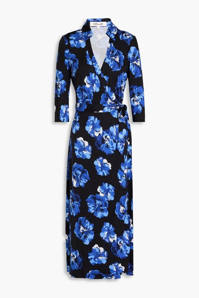 商品Diane von Furstenberg|Floral-print silk-jersey midi wrap dress,价格¥2795,第1张图片