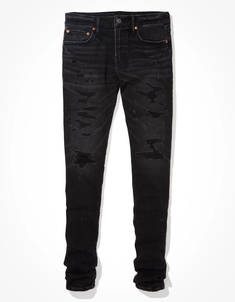 商品AE|AE AirFlex+ Patched Stacked Skinny Jean,价格¥372,第6张图片详细描述