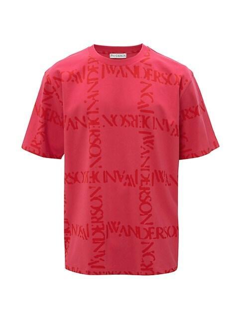 商品JW Anderson|Oversized Grid Logo T-Shirt,价格¥1001,第1张图片