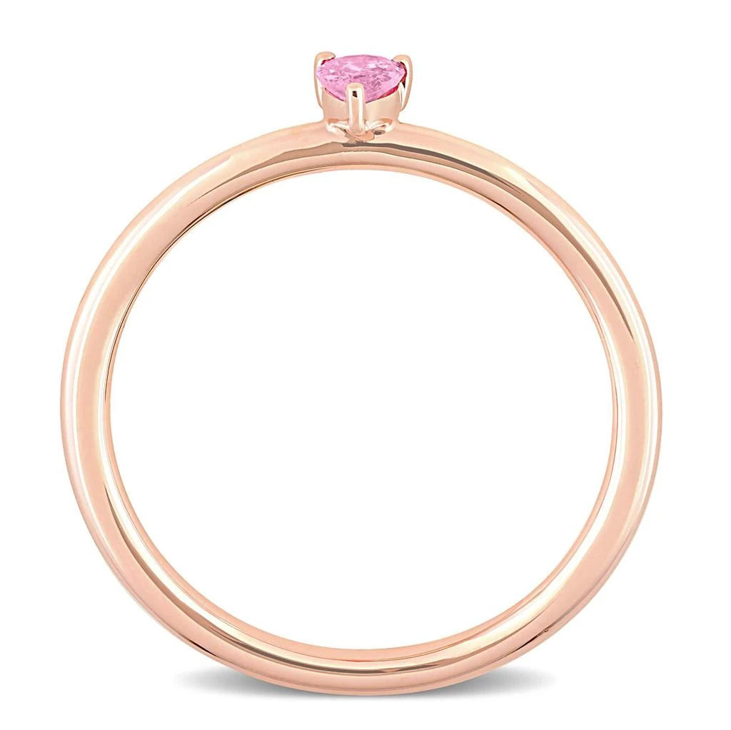 商品Julianna B|10k Rose Gold Pink Sapphire Stackable Ring,价格¥2039,第3张图片详细描述