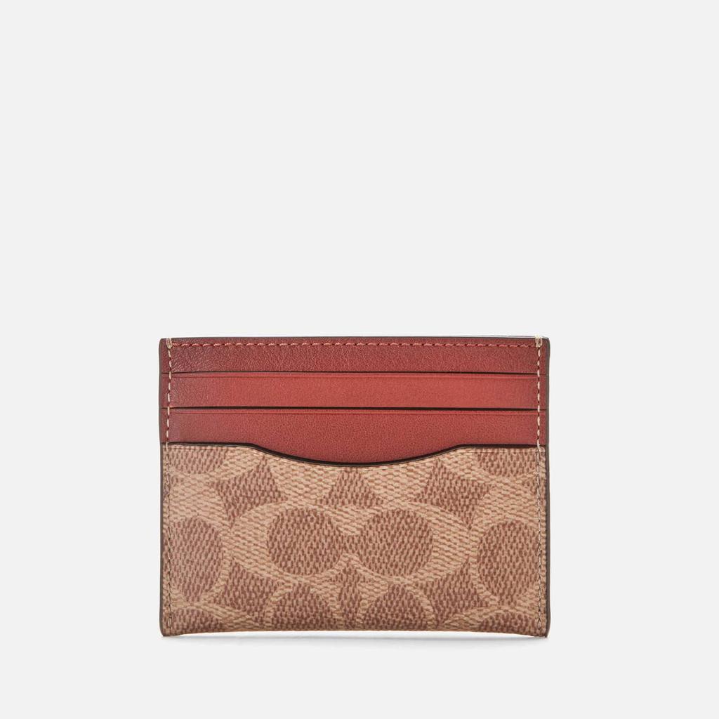 Coach Men's Flat Card Case - Tan/Rust商品第1张图片规格展示