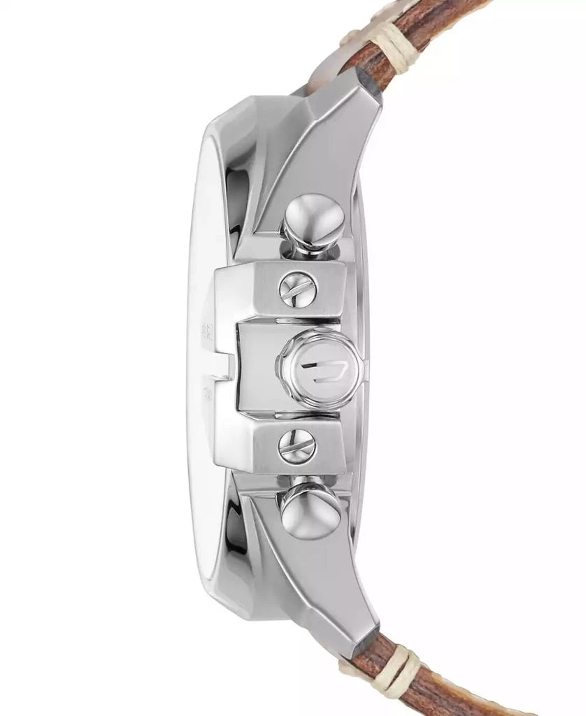 商品Diesel|Mega Chief Chronograph Brown Leather Watch 51mm,价格¥1032,第2张图片详细描述
