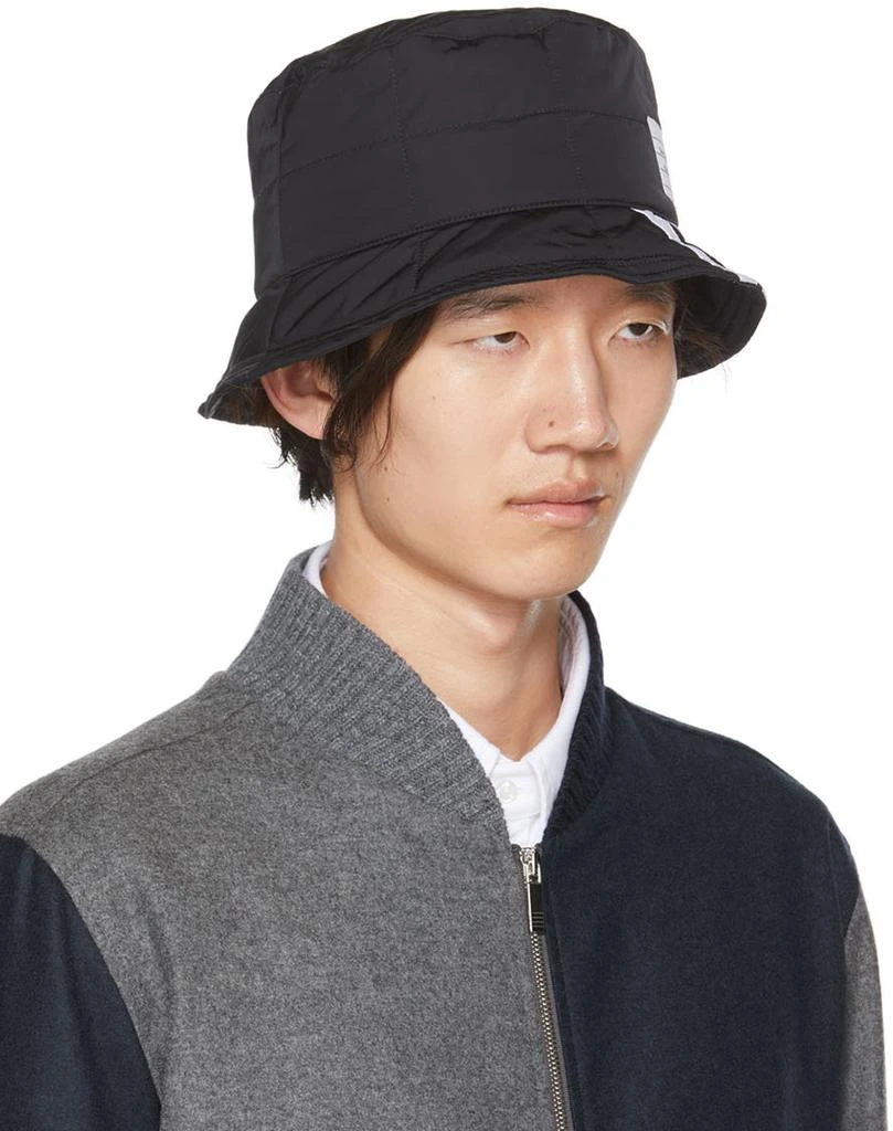 商品Thom Browne|Black 4-Bar Bucket Hat,价格¥1402,第2张图片详细描述