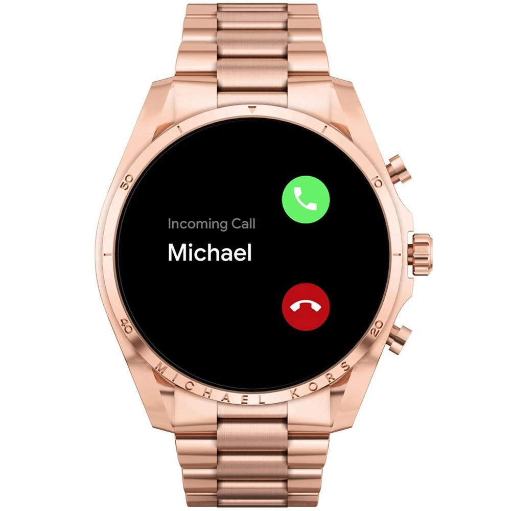 商品Michael Kors|Access Unisex Gen 6 Bradshaw Smartwatch: Rose Gold-Tone Case with Stainless Steel Bracelet 44mm,价格¥2621,第3张图片详细描述