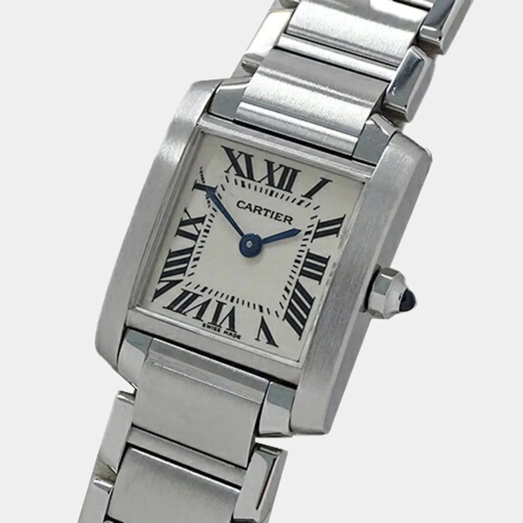 商品[二手商品] Cartier|Cartier Ivory Stainless Steel Tank Francaise W51008Q3 Quartz Women's Wristwatch 20mm,价格¥21193,第2张图片详细描述