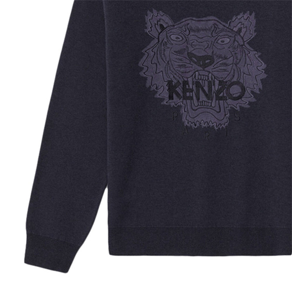 KENZO 女士深蓝色棉卫衣 FB52PU5843XA-76商品第1张图片规格展示