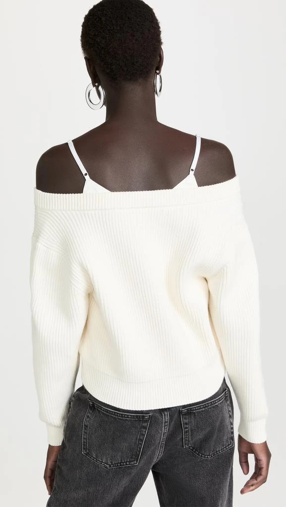 商品Alexander Wang|alexanderwang.t 缎面吊带背心 V 领套头衫,价格¥1003,第3张图片详细描述