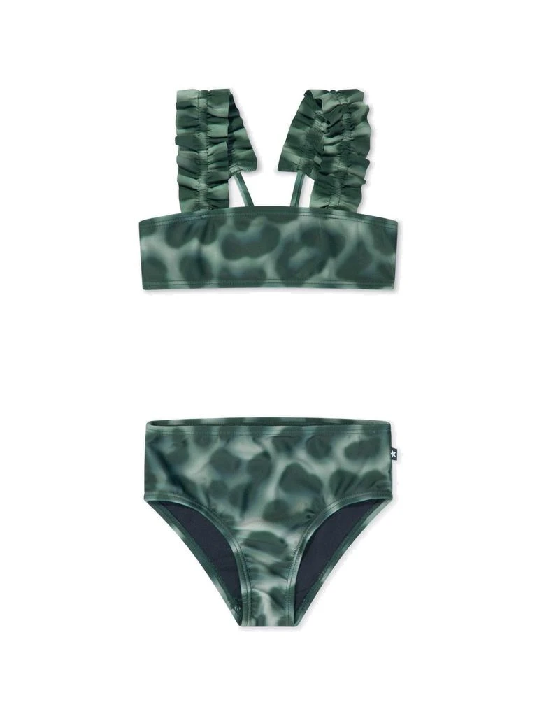 商品MOLO|Molo Kids Nice Leopard Printed Ruffled Bikini Set,价格¥587,第1张图片