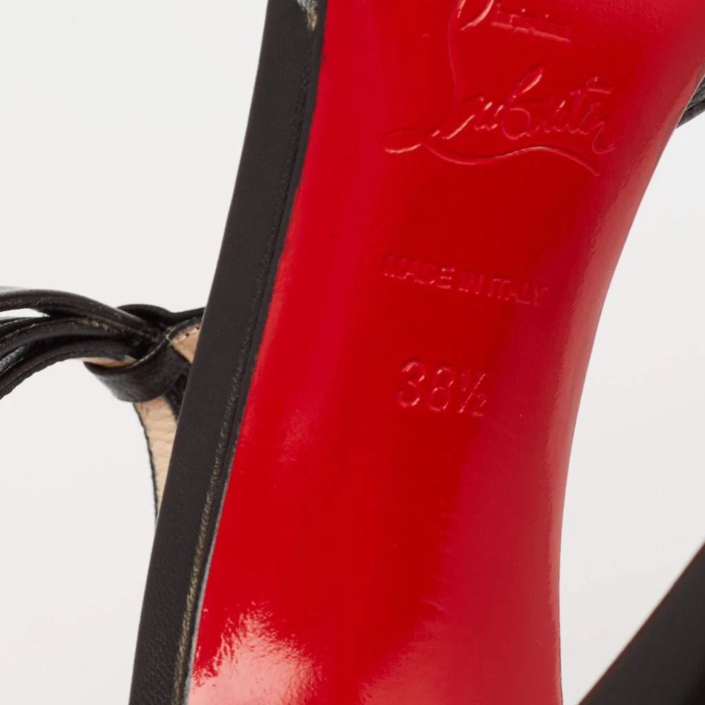 Christian Louboutin Black Leather Bow Detail T- Strap Pumps Size 38.5 商品