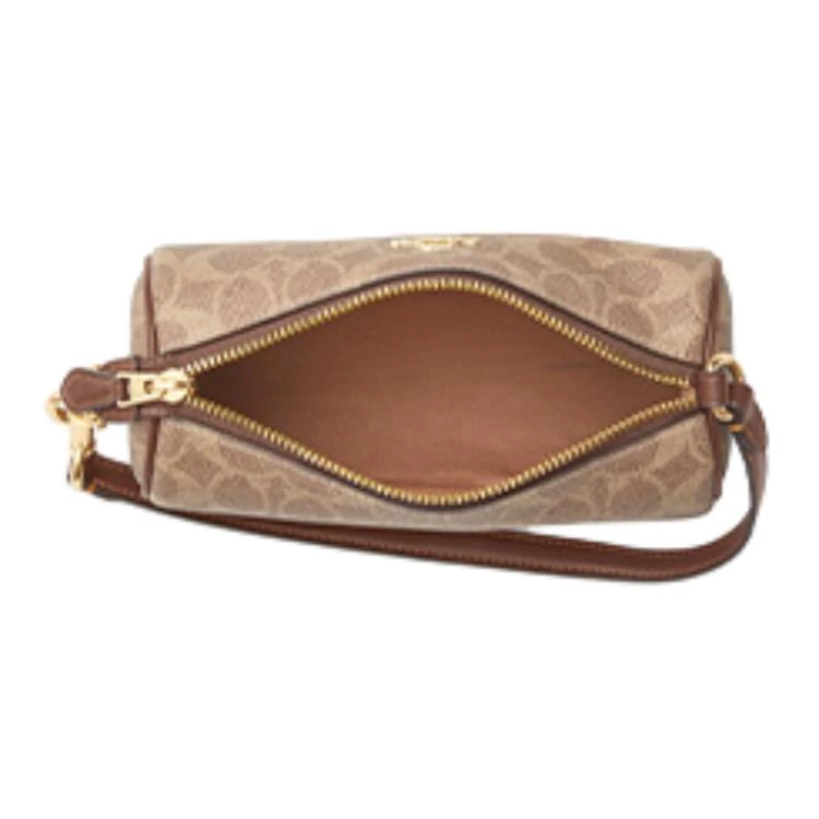 商品[国内直发] Coach|蔻驰 品牌徽标 PVC拼皮 单肩包 常规小号 女款 焦糖色,价格¥971,第3张图片详细描述