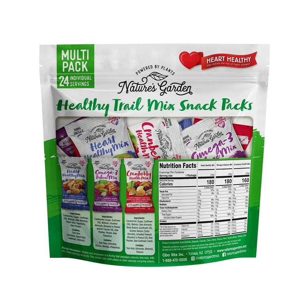 商品Nature's Garden|Healthy Trail Mix Snack Packs,价格¥180,第2张图片详细描述