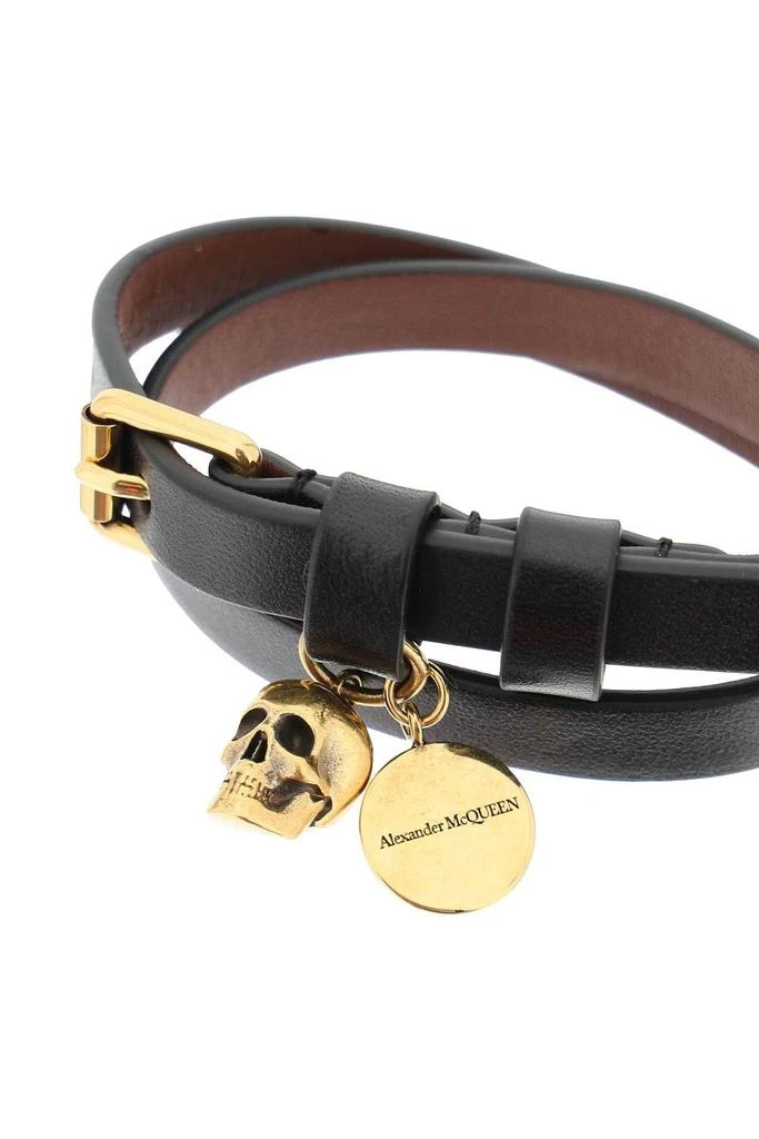 商品Alexander McQueen|DOUBLE WRAP LEATHER BRACELET,价格¥964,第3张图片详细描述