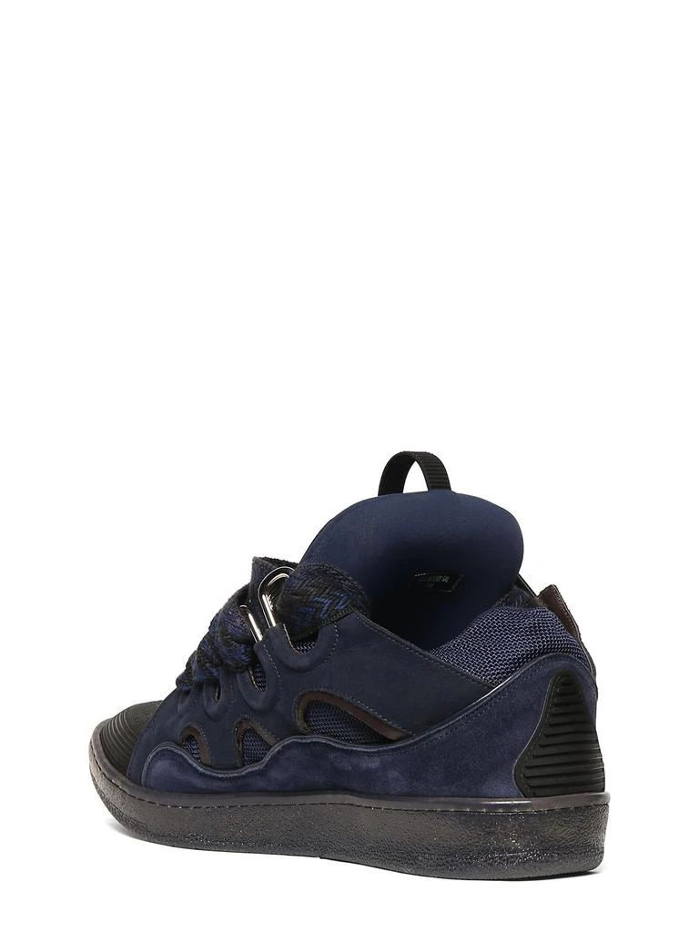 商品Lanvin|30mm Curb Leather & Mesh Sneakers,价格¥7513,第3张图片详细描述