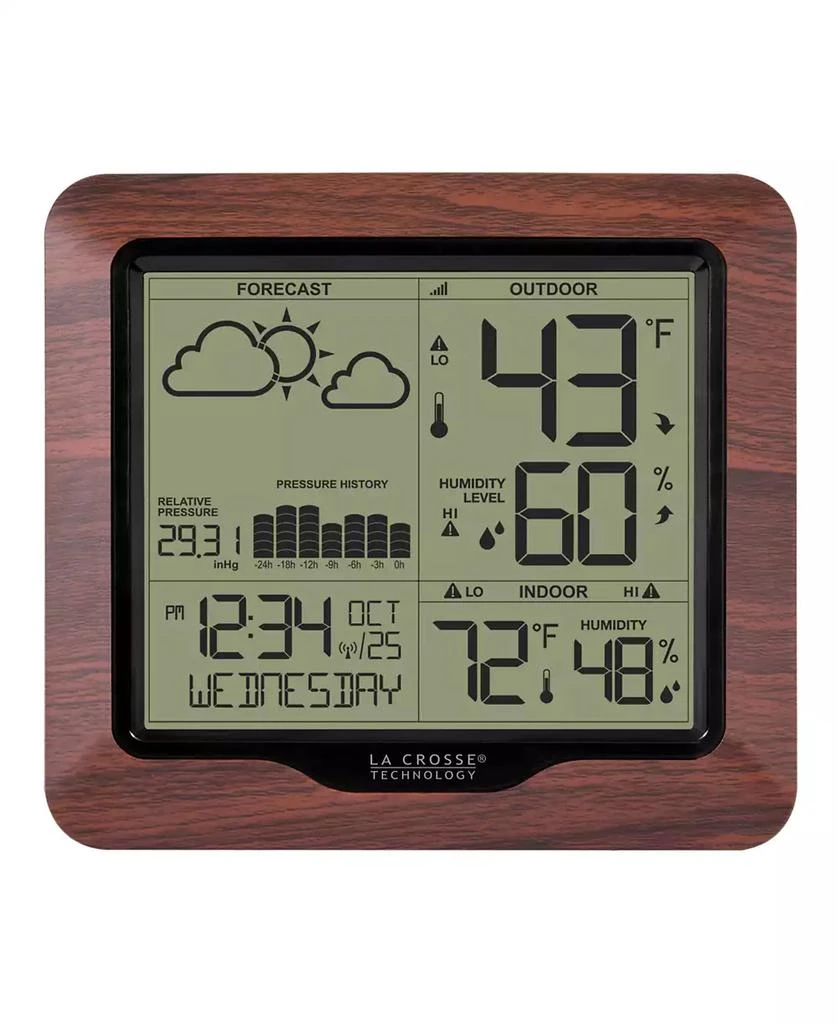商品La Crosse Technology|308-1417BL Backlight Wireless Forecast Station with Pressure History,价格¥821,第1张图片