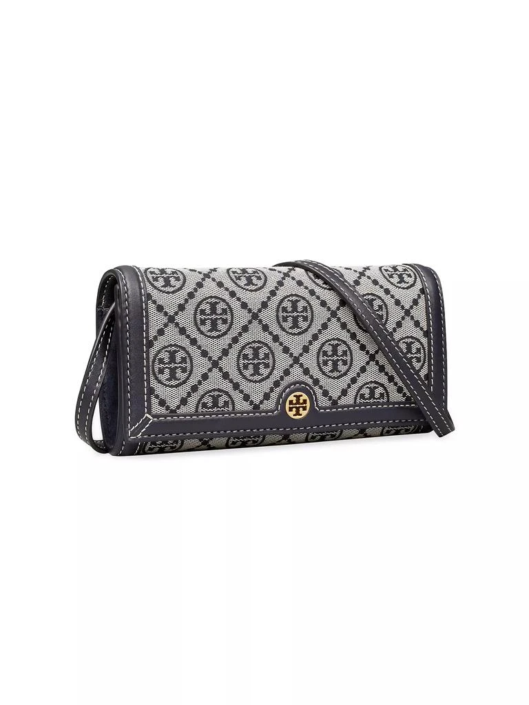 商品Tory Burch|T Monogram Jacquard Crossbody Wallet,价格¥2591,第3张图片详细描述