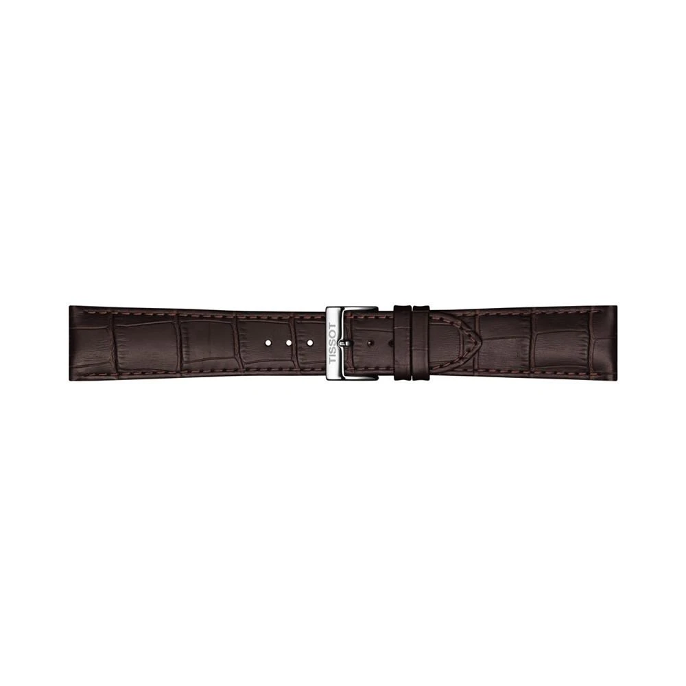 商品Tissot|Men's Swiss Automatic Classic Dream Brown Leather Strap Watch 42mm,价格¥3597,第4张图片详细描述