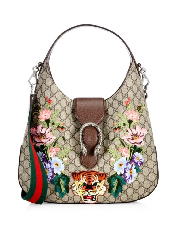 商品Gucci|Embroidered GG Supreme Hobo Bag,价格¥7468,第1张图片