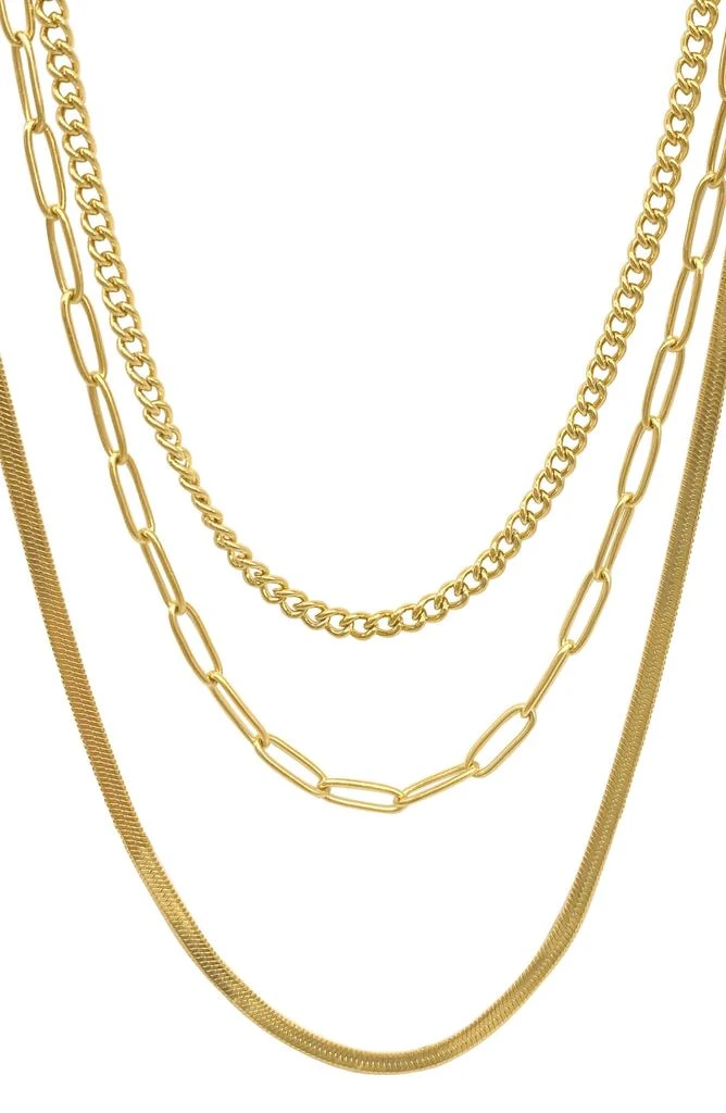 商品ADORNIA|Mixed Chain Necklace Set,价格¥143,第1张图片