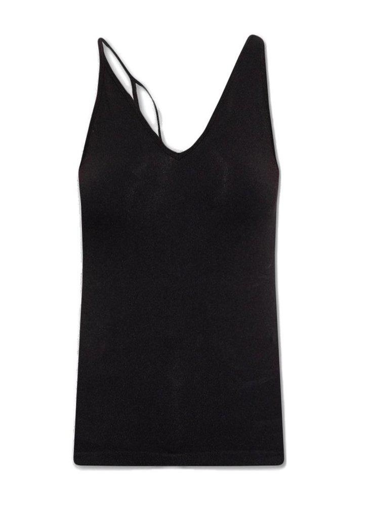 Helmut Lang V-Neck Decorative Strap Sleeveless Top商品第1张图片规格展示