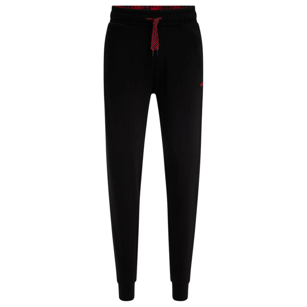 商品Hugo Boss|Cotton-terry loungewear tracksuit bottoms with contrast logo,价格¥371,第1张图片