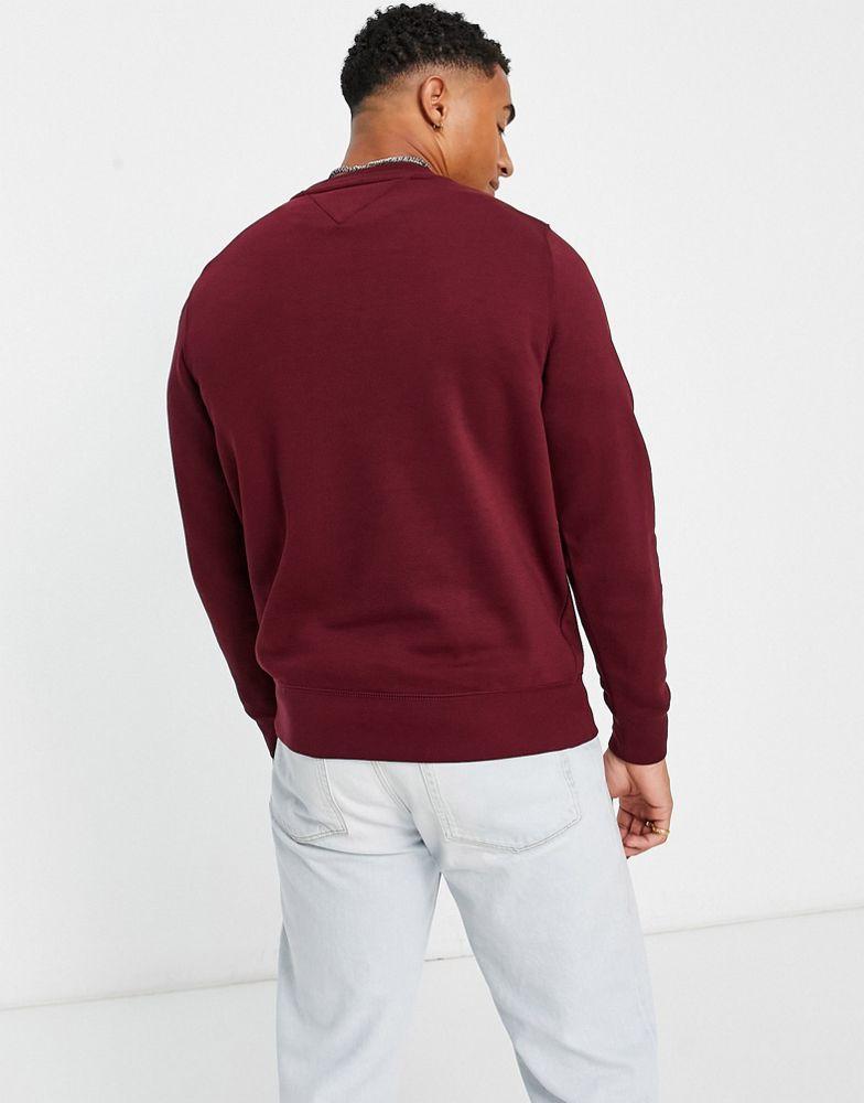 商品Tommy Hilfiger|Tommy Hilfiger embroidered logo sweatshirt in burgundy,价格¥875,第4张图片详细描述