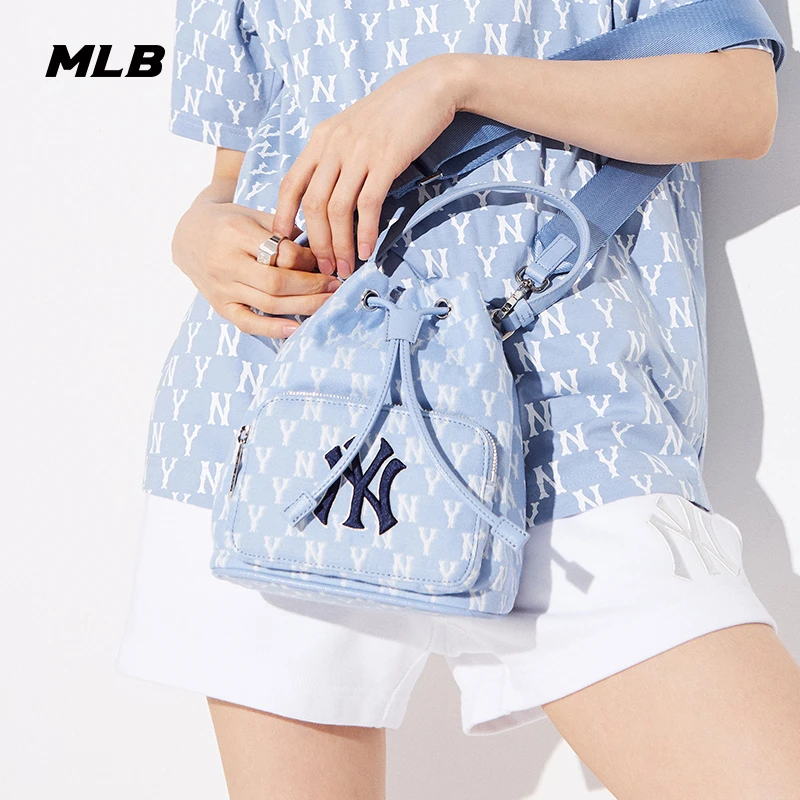 【官方防伪验证 国内发】MLB官方女包 2022春季新款斜挎包NY单肩包时尚水桶包休闲拎包 3ABMS012N 商品