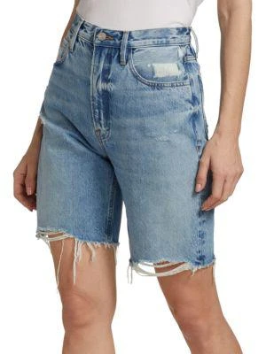 商品FRAME|High Rise Denim Bermuda Shorts,价格¥315,第3张图片详细描述