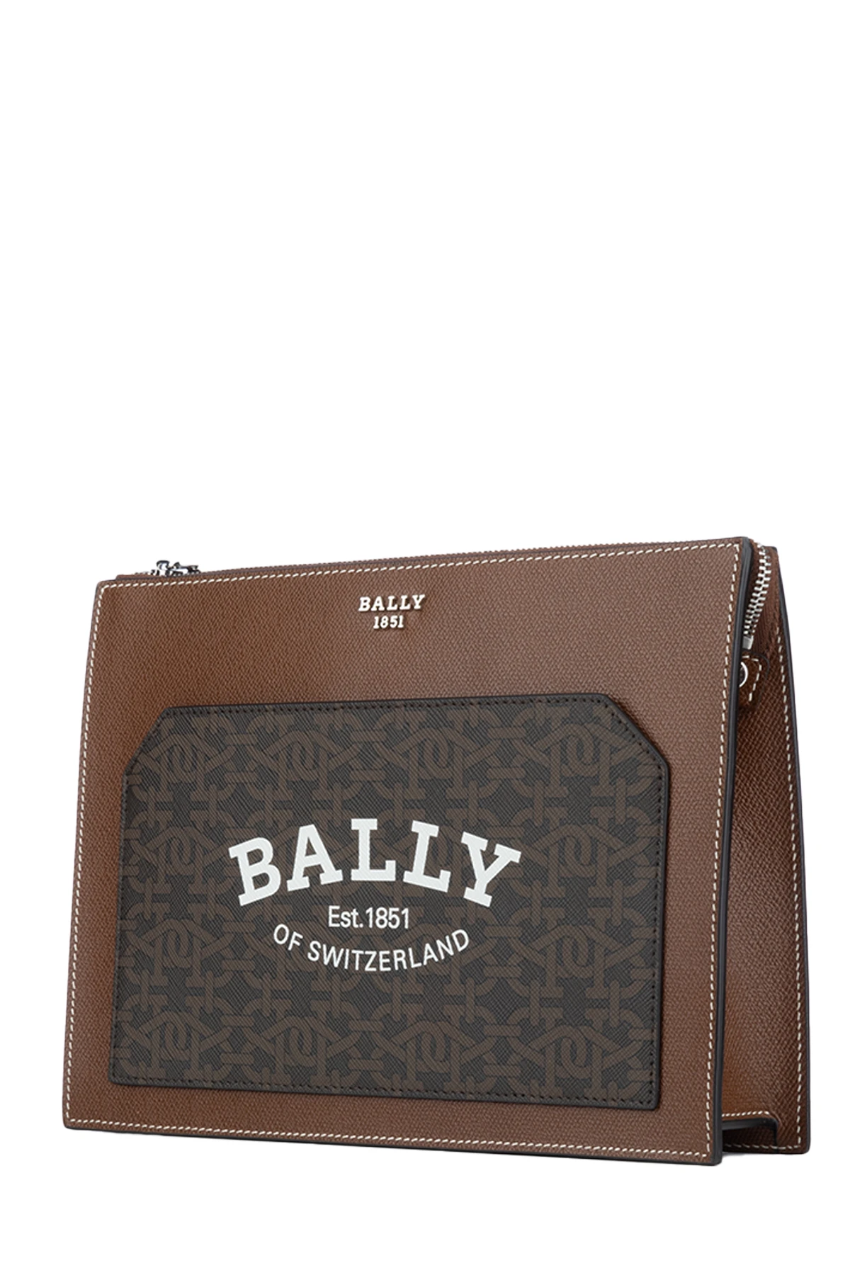 商品Bally|Bally 男士手拿包 BROGANNTMLI801P-0 棕色,价格¥3928,第3张图片详细描述