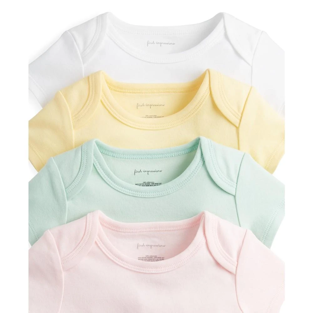 商品First Impressions|Baby Girls Bodysuits, Pack of 4, Created for Macy's,价格¥170,第2张图片详细描述