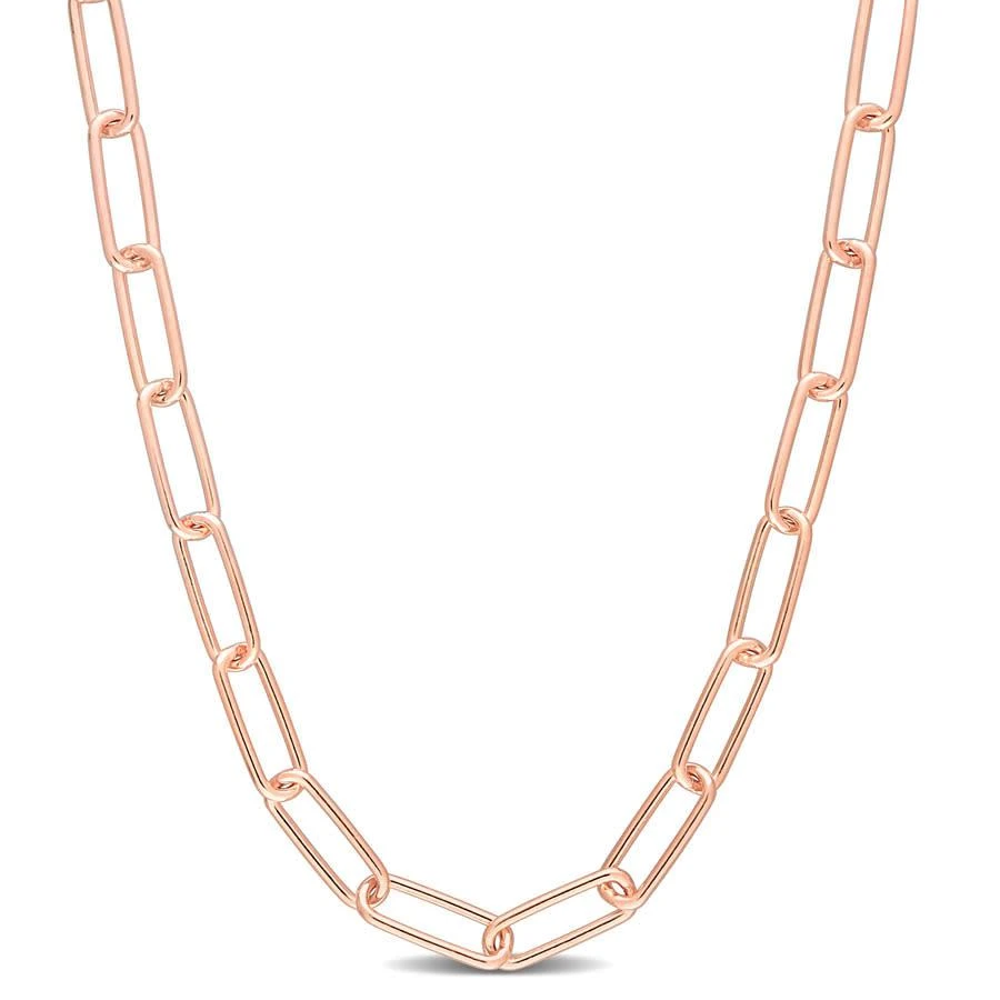 商品Amour|5mm Paperclip Chain Necklace In Rose Plated Sterling Silver,价格¥856,第1张图片