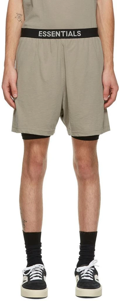 商品Essentials|Beige Jersey Lounge Shorts,价格¥329,第1张图片