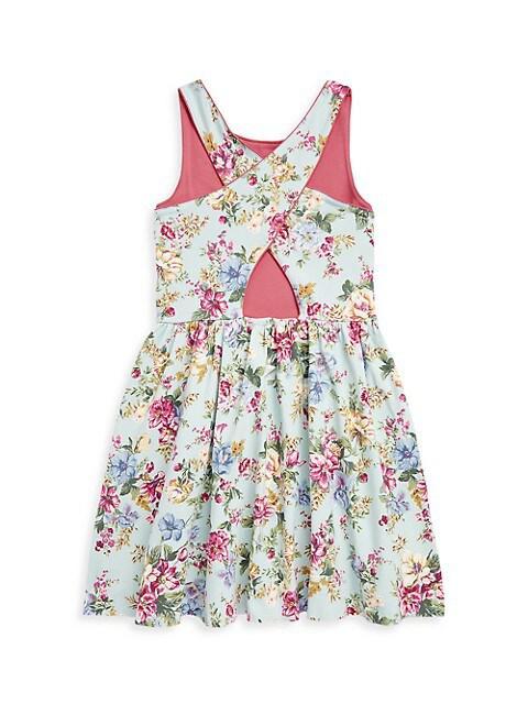 商品Ralph Lauren|Little Girl's & Girl's Floral Crossback Dress,价格¥219-¥239,第4张图片详细描述