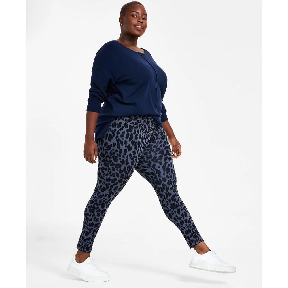 商品Style & Co|Plus Size Animal Print High Rise Leggings, Created for Macy's,价格¥90,第4张图片详细描述