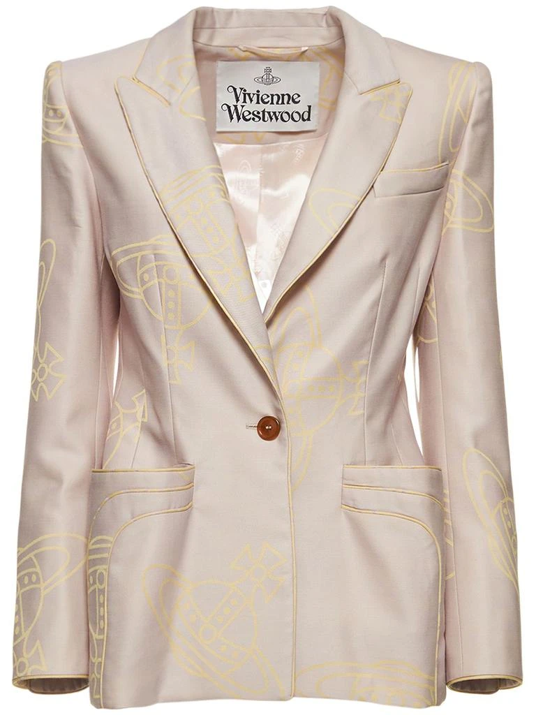 商品Vivienne Westwood|Rita Logo Printed Wool Twill Blazer,价格¥5421,第1张图片