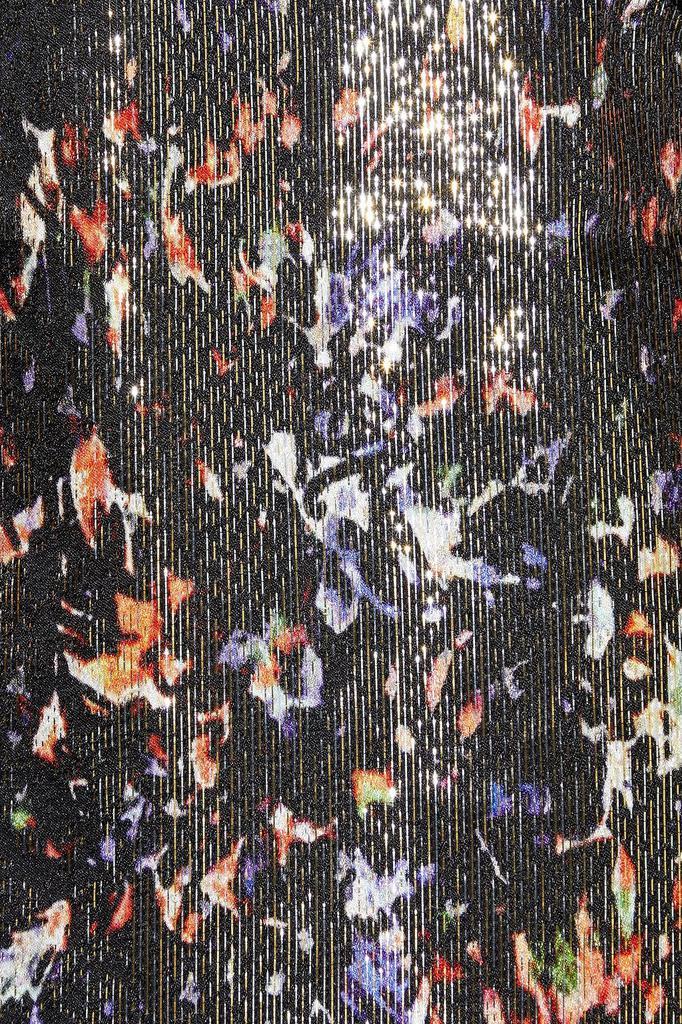 商品IRO|Milana wrap-effect printed silk-blend lamé blouse,价格¥549,第6张图片详细描述