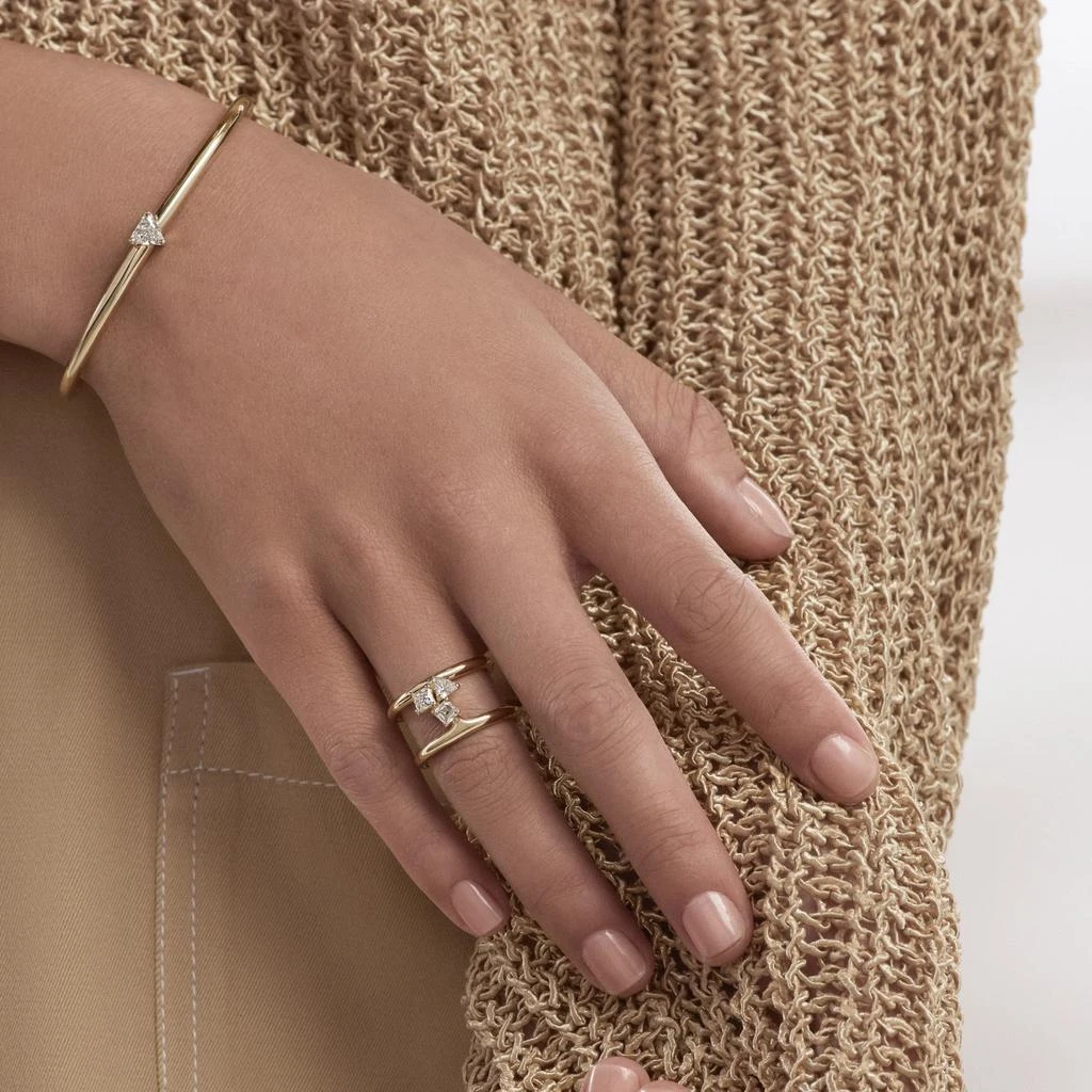 商品AME|Âme Trio 18K Yellow Gold, Lab-Grown Diamond 0.55ct. tw. Single Wrist Cuff Bracelet,价格¥20548,第2张图片详细描述