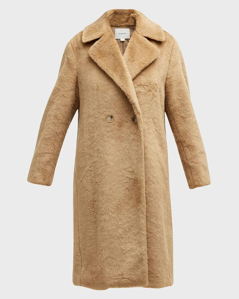 商品Vince|Double-Breasted Faux-Shearling Coat,价格¥2244,第2张图片详细描述