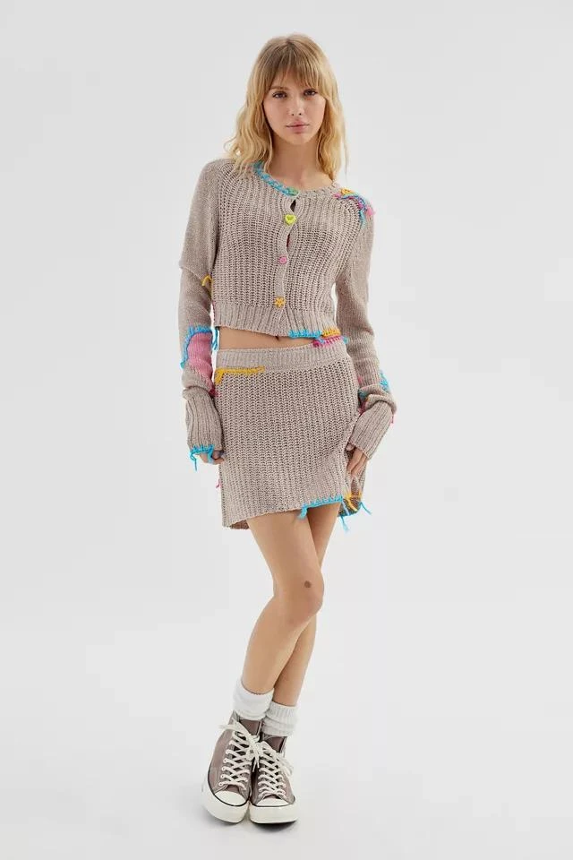 商品Urban Outfitters|UO Celine Crafty Knit Mini Skirt,价格¥76,第3张图片详细描述