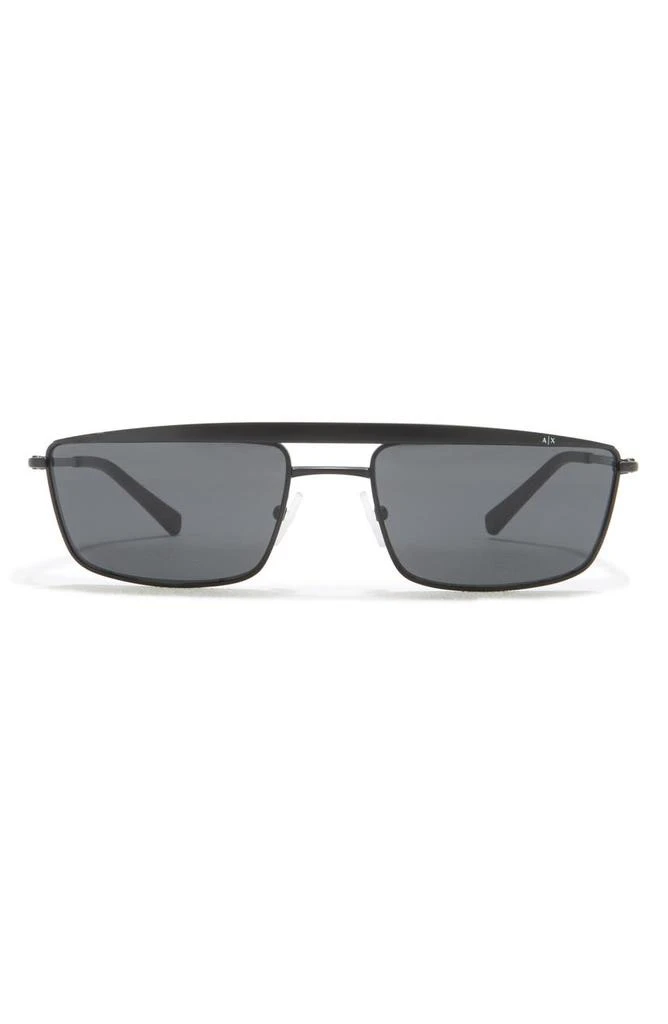 商品Armani Exchange|58mm Rectangle Sunglasses,价格¥263,第1张图片