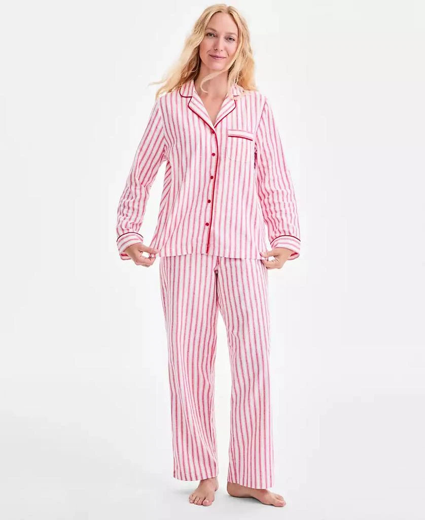 商品Charter Club|Women's 2-Pc. Cotton Flannel Packaged Pajamas Set, Created for Macy's,价格¥252,第1张图片