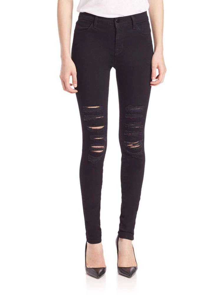 商品J Brand|Maria Distressed Skinny Jeans,价格¥735,第1张图片